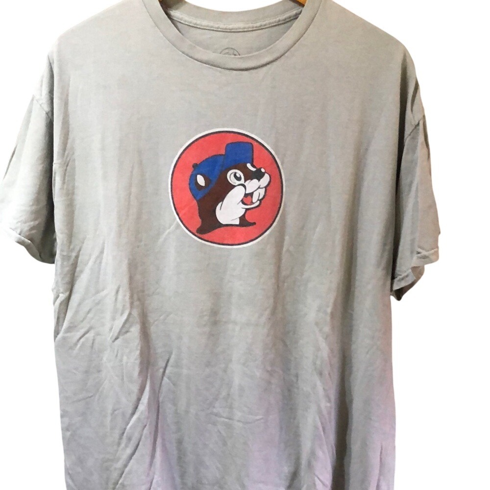Bucees Buc ees Gray T-Shirt with Cartoon‎ Logo